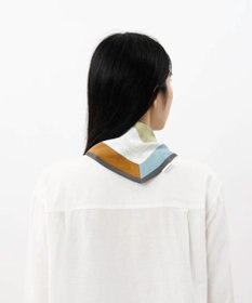 AURORA Oggi12月号掲載 Beaurance （ビューランス）シルクツイル トライアングルスカーフ(リング付き)