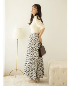 earth music&ecology ドロストギャザーフレアスカート