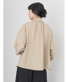 earth music&ecology スタンドフリルミリタリーブルゾン