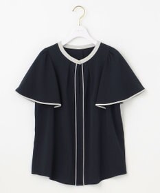 ANY SIS S 【洗える】バイカラーフレア ブラウス