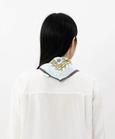 AURORA Oggi12月号掲載 Beaurance （ビューランス）シルクツイル トライアングルスカーフ(リング付き)