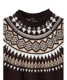 CRAFT STANDARD BOUTIQUE 【男女兼用】求心柄クルーネックニット