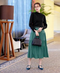 Tiaclasse 【洗える】ティアードフレアスカート