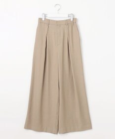 自由区 【XSサイズ～/洗える/セット可】キュプラリネンシャンタン ワイドパンツ