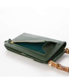 UNBILLION perche バンブーハンドルゴートモバイルウォレットショルダー