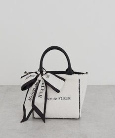 Maison de FLEUR スカーフ付きボア2WaySトートバッグ