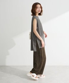 Green Parks サイドリボンノースリーブチュニック