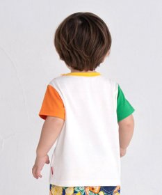 MIKI HOUSE HOT BISCUITS 【80-120cm】 バンダナ柄 ワッペン 半袖Tシャツ