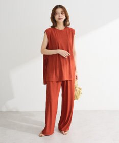 Green Parks サイドリボンノースリーブチュニック