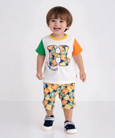 MIKI HOUSE HOT BISCUITS 【80-120cm】 バンダナ柄 ワッペン 半袖Tシャツ