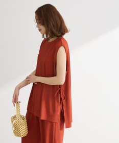 Green Parks サイドリボンノースリーブチュニック