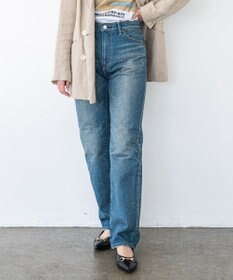 caqu boy`s cutⅡ テーパードストレートデニム USEDWASH