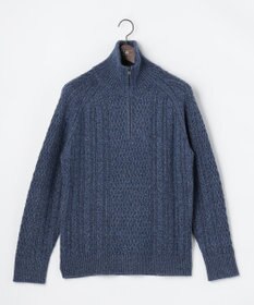 JOSEPH ABBOUD 【柔らか】ラムコットンハイネックジップ セーター