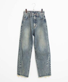 WEGO ヴィンテージウォッシュカーブデニムパンツ