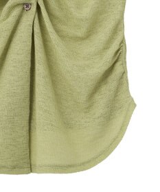 earth music&ecology 【予約】シアーワッフルタックボタントップス