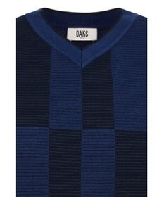 DAKS 【DAKS GOLF】ウールチェック柄ニットベスト