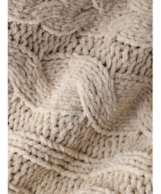 earth music&ecology ベロアモールケーブルカーディガン