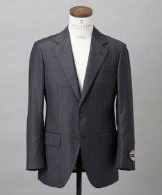 GOTAIRIKU シワになりにくい【御幸毛織/みゆきけおり】Superio160 スーツ_グレーストライプ