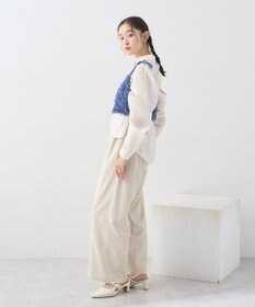 earth music&ecology 【WEB限定】ベロアリボンフェザービスチェ