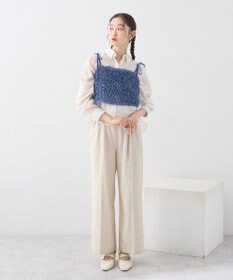 earth music&ecology 【WEB限定】ベロアリボンフェザービスチェ