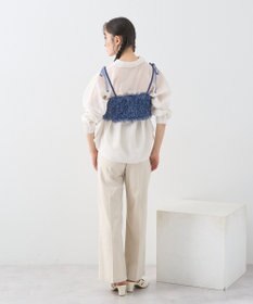 earth music&ecology 【WEB限定】ベロアリボンフェザービスチェ