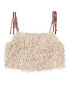 earth music&ecology 【WEB限定】ベロアリボンフェザービスチェ