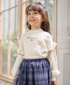 ANY KIDS 肩フリル しあわせタッチニット