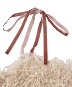 earth music&ecology 【WEB限定】ベロアリボンフェザービスチェ