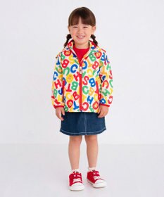 MIKI HOUSE HOT BISCUITS 【80-120cm】 ロゴ総柄 ウインドブレーカー