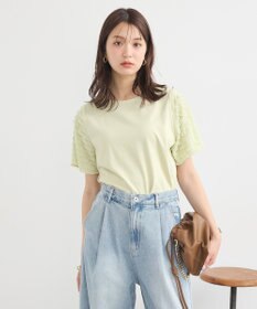 earth music&ecology フリルスリーブカットソー