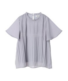 earth music&ecology マジョリカプリーツ半袖ブラウス