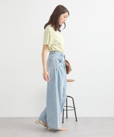 earth music&ecology フリルスリーブカットソー