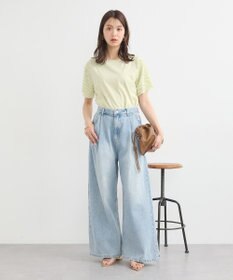 earth music&ecology フリルスリーブカットソー