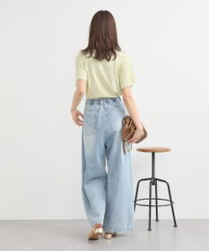 earth music&ecology フリルスリーブカットソー