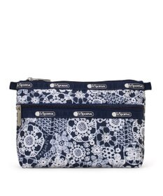 LeSportsac COSMETIC CLUTCH/フローラルレースネイビー