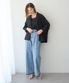 YECCA VECCA 綿麻バギーデニムパンツ