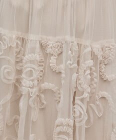 GRACE CONTINENTAL 刺繍チュールスカート