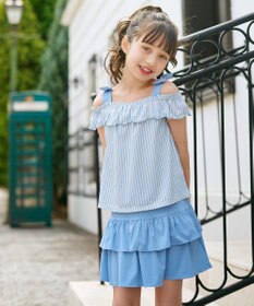 組曲 KIDS 【UVカット】【SS-Lサイズ】マリンストライプ スイムウェア(セパレート)