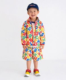 MIKI HOUSE HOT BISCUITS 【80-120cm】 ロゴ総柄 ウインドブレーカー