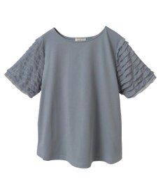 earth music&ecology フリルスリーブカットソー