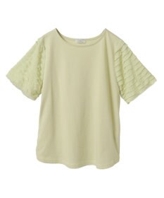 earth music&ecology フリルスリーブカットソー