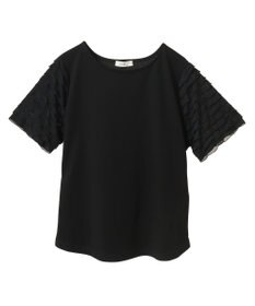 earth music&ecology フリルスリーブカットソー