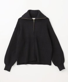 ANY L 【洗濯機可】ジップアップニットブルゾン