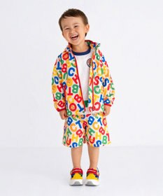 MIKI HOUSE HOT BISCUITS 【80-120cm】 ロゴ総柄 ウインドブレーカー