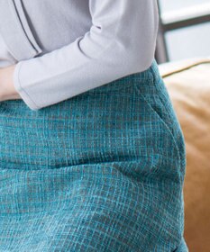 Tiaclasse 【洗える】大人華やかなツイードフレアスカート