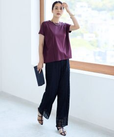 自由区 S 【カタログ掲載・大人カジュアル】ジオメトリックレース パンツ