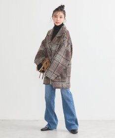 earth music&ecology オーバーテーラードジャケット　チェック