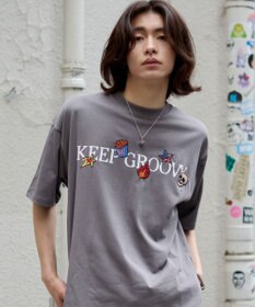 WEGO 【ユニセックス着用ITEM/機能T】接触冷感モチーフ刺繍グラフィックT（SS）