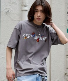 WEGO 【ユニセックス着用ITEM/機能T】接触冷感モチーフ刺繍グラフィックT（SS）