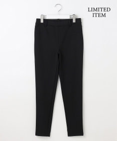 自由区 L 【WEB限定・17号サイズまで展開・洗える】コットンナイロンモクロディー レギンスパンツ